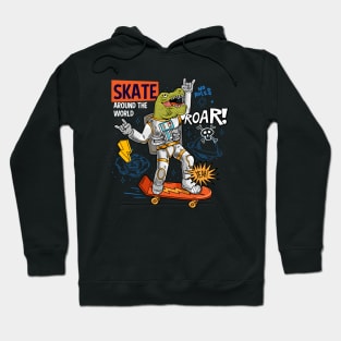 T Rex Skate Roar Hoodie